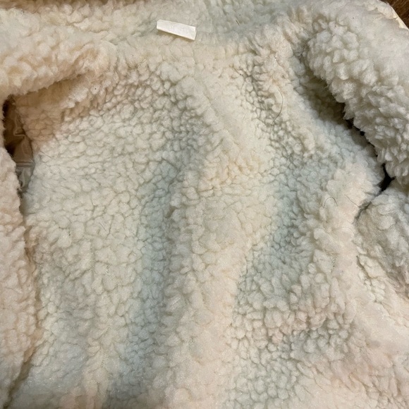 Vintage kids size 18 months Teal and Beige with red stripe Kids Puffer Jacket - Picture 7 of 8